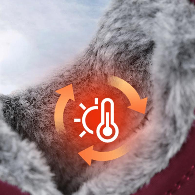 Waterproof Snow Boots for Women 2025 Slip-On Warm Thicken Plush Winter Boots Woman Outdoor Non-Slip Warm Cotton-Padded Shoes