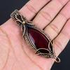 Red Flash Labradorite Pendant, 999 Copper Wire Wrapped Jewelry, Gemstone Jewelry Pendant, Handmade Wedding Gift Jewelry