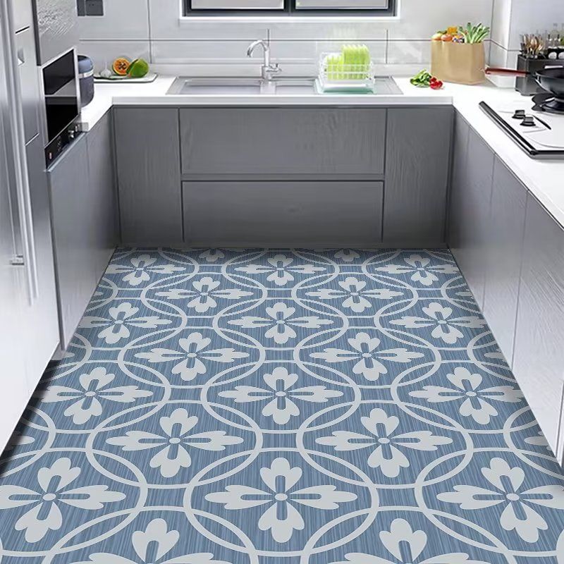 Кухонный ковер Грязеотталкивающий Маслостойкий Сетчатый коврик для пола Моющийся Водонепроницаемый ПВХ кожа Балкон Ванная Нескользящий коврик