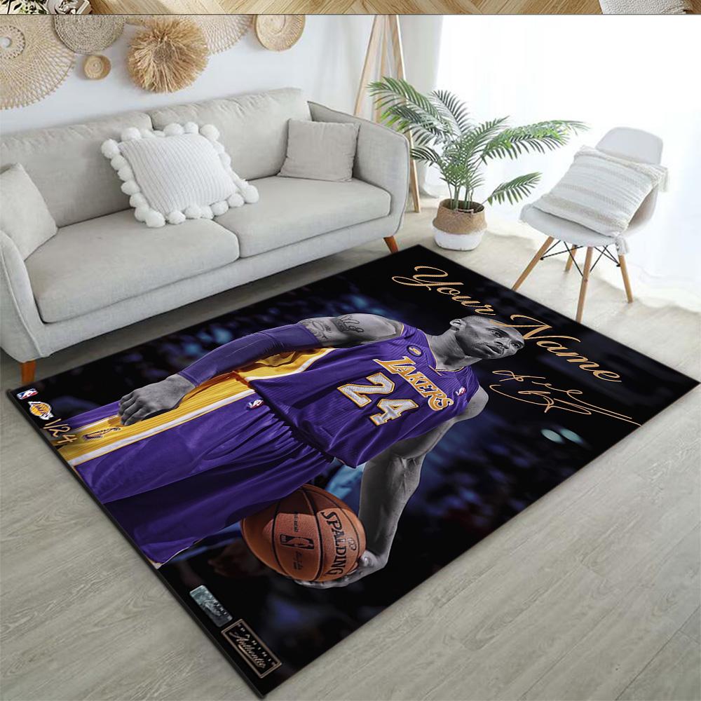 Kobe Personalized Text Area Rug Design For Game Room Dining Room Outdoor Balcony Antislip Rug Decorate Offices Perfect Gift For Womenmen