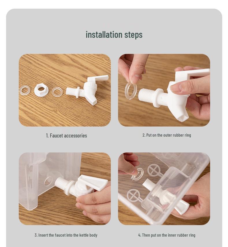 Чайник для холодной воды большой вместимости, устойчивый к высоким температурам, со сливным краном для сока, чая и кипяченой воды