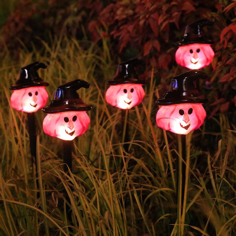 Solar LED Halloween Pumpkin Lantern for Outdoor Garden - Waterproof Decoration