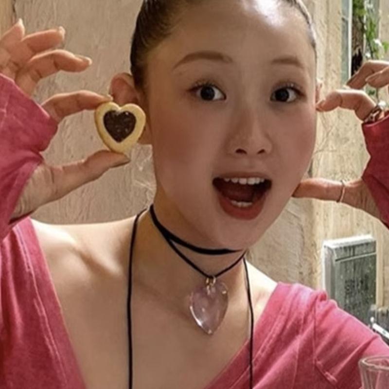 Большое ожерелье-сердце, хрустальный кулон-сердце, цепочка для ключицы, романтический чокер-сердце, подарок на годовщину для женщин, девушек, подростков