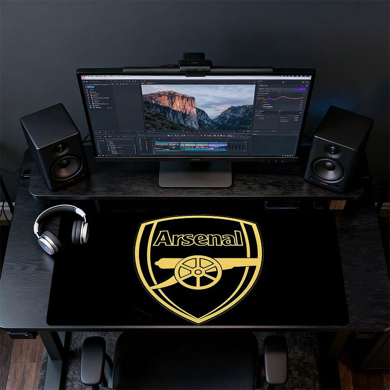 Arsenal Mouse Pad, Large Gaming Desk Mat, Non-slip XXL Mousepad for Laptop & Tablet, Mini PC Playmat with Stitched Edges