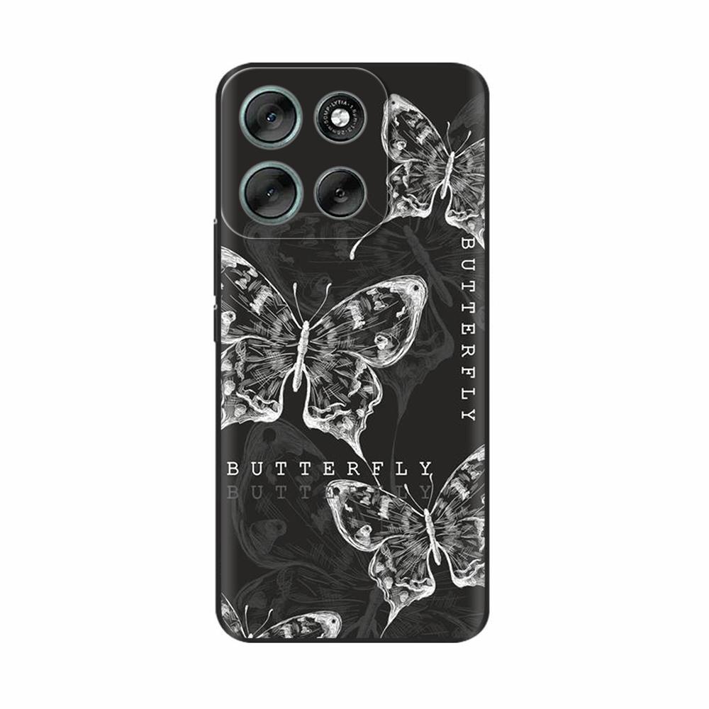 Чехол для Motorola Moto G56 5G Милый чехол с принтом Мягкий черный силиконовый бампер Чехлы для телефона Для Moto G86 MotoG86 G 56 Задняя крышка Funda