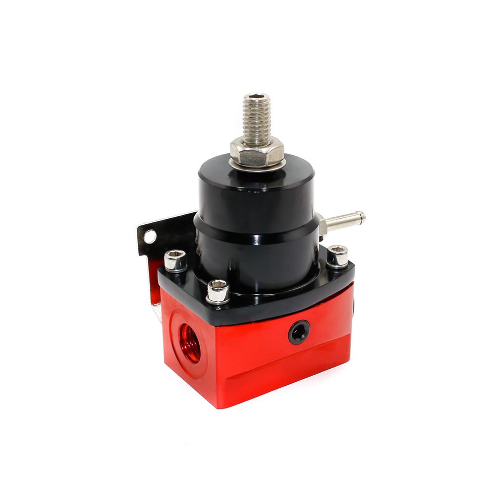 Universal Adjustable Fuel Pressure Regulator Kit Oil 0-100psi Gauge Universal Black/Red-6AN Fit Oil Cooler Kit
