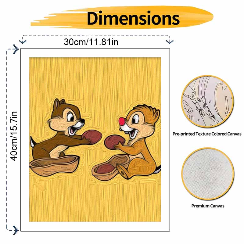 Disney Набор для рисования маслом по номерам Чип и Дейл ручная работа DIY декор для дома подарки настенное искусство картина на холсте для декора гостиной