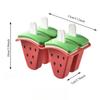 4pcs Watermelon Shape Ice Mold, Popsicle Maker with Cover, DIY Homemade Ice Cream Tool, Leakproof Design for Frozen Treats