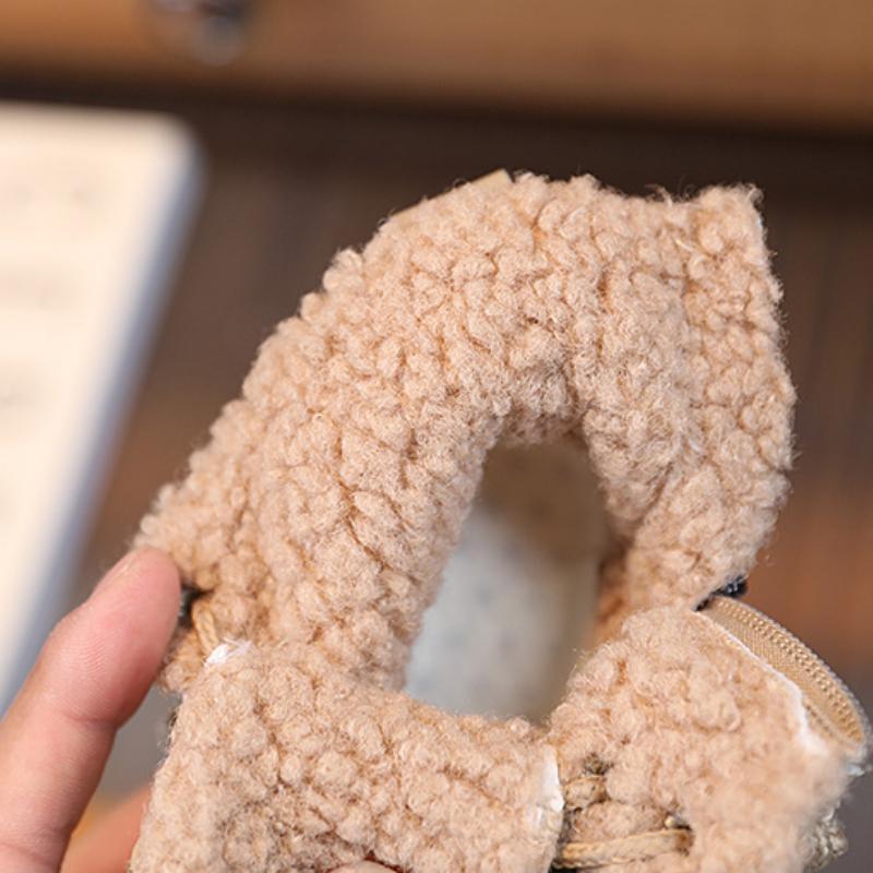 Детская обувь Дизайнерские теплые плюшевые туфли Нескользящие зимние хлопковые вставки Ботинки Модные с мягкой подошвой Ботинки для снега для девочек Botas Para Niña