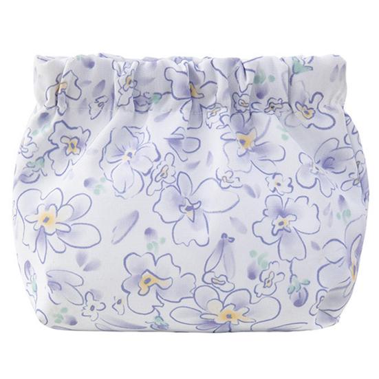 Lipstick Bag Waterproof Floral Print Metal Spring Opening Portable Lightweight Commute Travel Makeup Bag Earphone Key Stoarge Pouch Cosmetic Bag