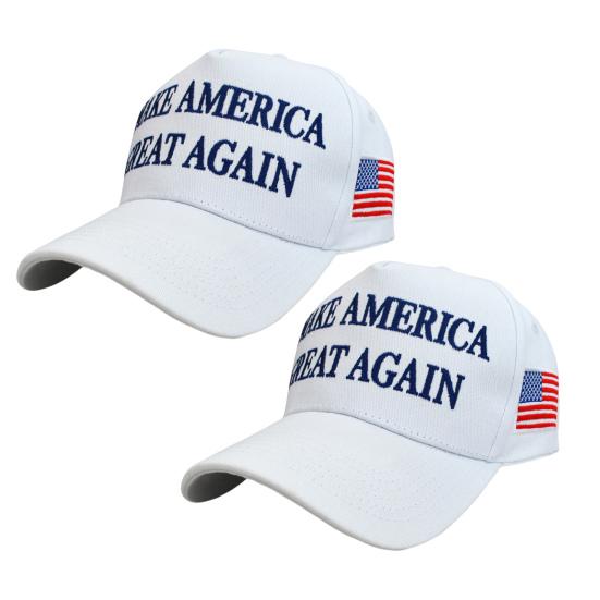 1/2 шт. бейсболка Трампа с вышитыми буквами и длинными полями MAGA 2024 президентская избирательная кампания с рисунком американского флага митинги вечеринки унисекс кепка