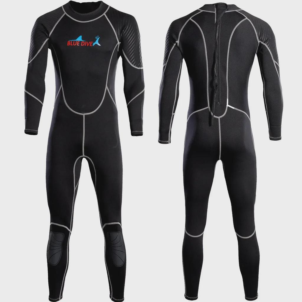 Мужской гидрокостюм 2 мм: Теплый, цельный комбинезон для серфинга, падлбординга, катания на моторных лодках, плавания, зимнего сноркелинга — защита от холода.