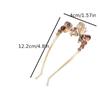 Advanced Classical Style Crystal Butterfly Inlaid Women's Alloy U-shaped Hairpin New Chinese Style Disc-shaped Hair Hairpin