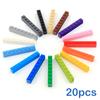 20 шт. Толстые Строительные Блоки 1x8 для DIY, Фигурки, Кирпичики, Точки, Обучающие, Креативные, Совместимы по Размеру с 3008 Пластиковыми Игрушками для Детей