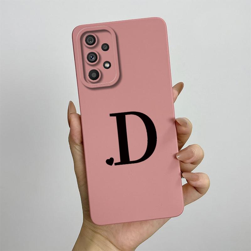 For Samsung Galaxy A13 4G Case Cute Initial Letters Silicone Fundas Phone Back Case For Samsung A13 A 13 GalaxyA13 Cover Bumper