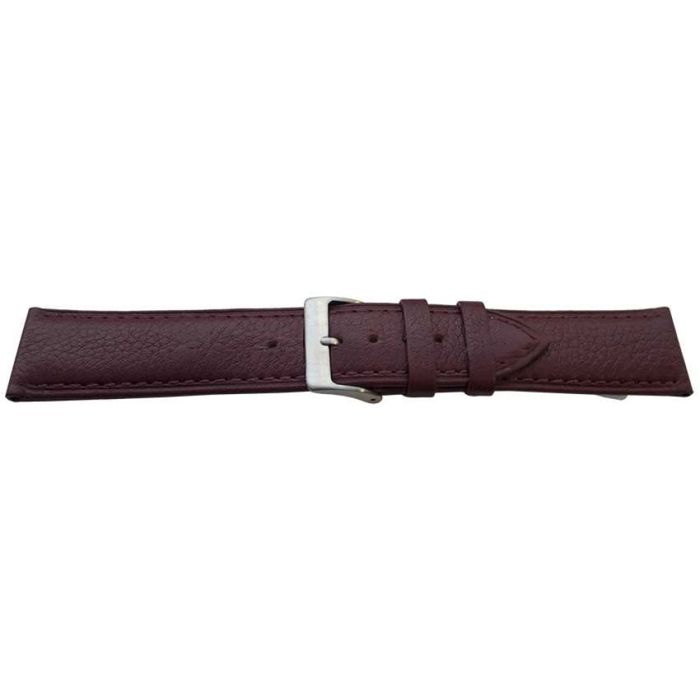 Bracelet de montre - MY-MONTRE - Cuir Buffle Bordeaux - 8-22mm - Rembourré 2.9-3.9mm - Finition mate