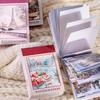 Mr. Paper Winter Scenery Sticker Book 50 Sheets/pack Romantic Paris Outdoor Pink Snow Scenery Stickers Family Handbooks DIY Gift