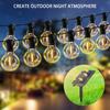Outdoor Globe G40 Solar String Bulb Lights 7M/10M IP44 Waterproof Garden Lighting With Remote For Outside Backyard Garden Decor