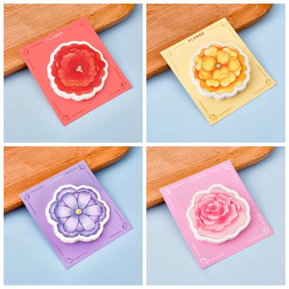 Creative Memo Pad Kawaii Account Decorative Material N Times Note Pad Flower Sticky Notes Girl