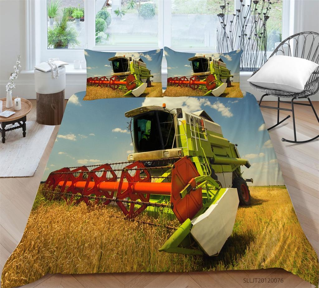 3D Bedding Set Vehicle Pattern Quilt Cover and Pillowcase 2 or 3 Pieces of Aircraft or Bicycle Printed Full-size Washable and Comfortable Bedding