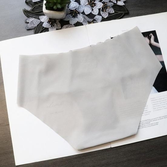 Women's Lace Underwear Seamless Low Waist Briefs Soft Stretchy No Show Bikini Panties Female Invisible Slip Underpants