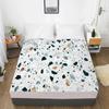 Mattress Cover Fitted Sheet With Elastic Band Bed Sheets Bedding Linens Queen King Size Bedsheet 160X200CM Marble Gold Leaves