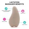 Warming Lactation Massager Soft Silicone Breast Massager for Breastfeeding Heat + Vibration for