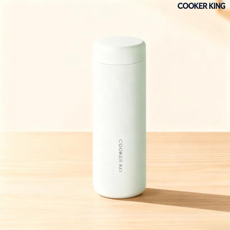 COOKER KING 360ml Vacuum Flasks Stainless Steel Water Cup Simple Thermal Coffee Mug Portable Tea Cup Water Bottle Bicycle