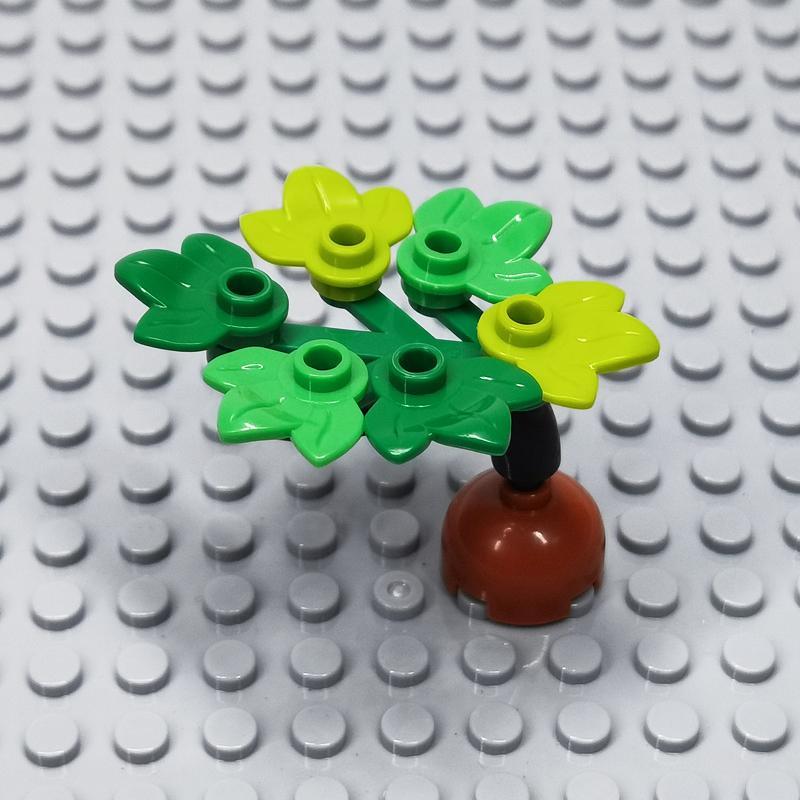 Нетоксичные кубики Moc 32607 Пластина Растение Круглая 1x1 с 3 Листьями Тыквенное Дерево DIY Развивающие Кирпичики Совместимые Со Всеми Брендами Кирпичики Частицы