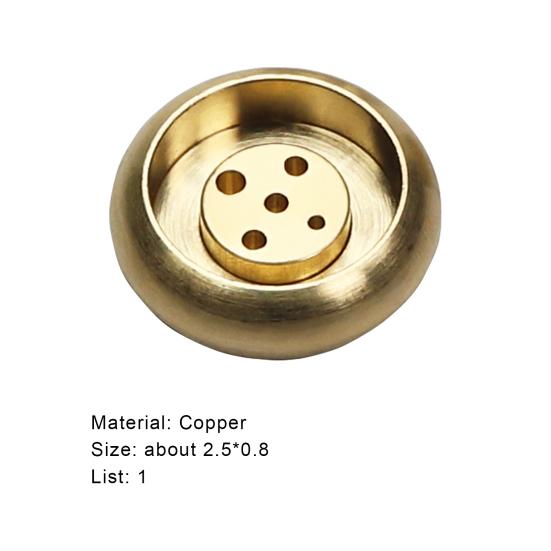 Incense Burner Brushed 5 Holes Surface Anti-oxidation Compact Detachable Brass Stick Holder for Home