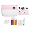 12MP Kids Digital Print Camera Mini Photo DIY WiFi Children Educational Pictures Taking ToysPink