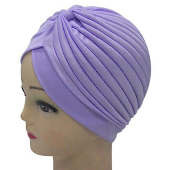 Smart Stretchy Hat Turban Head Wrap Band Chemo Bandana Hijab Pleated Indian