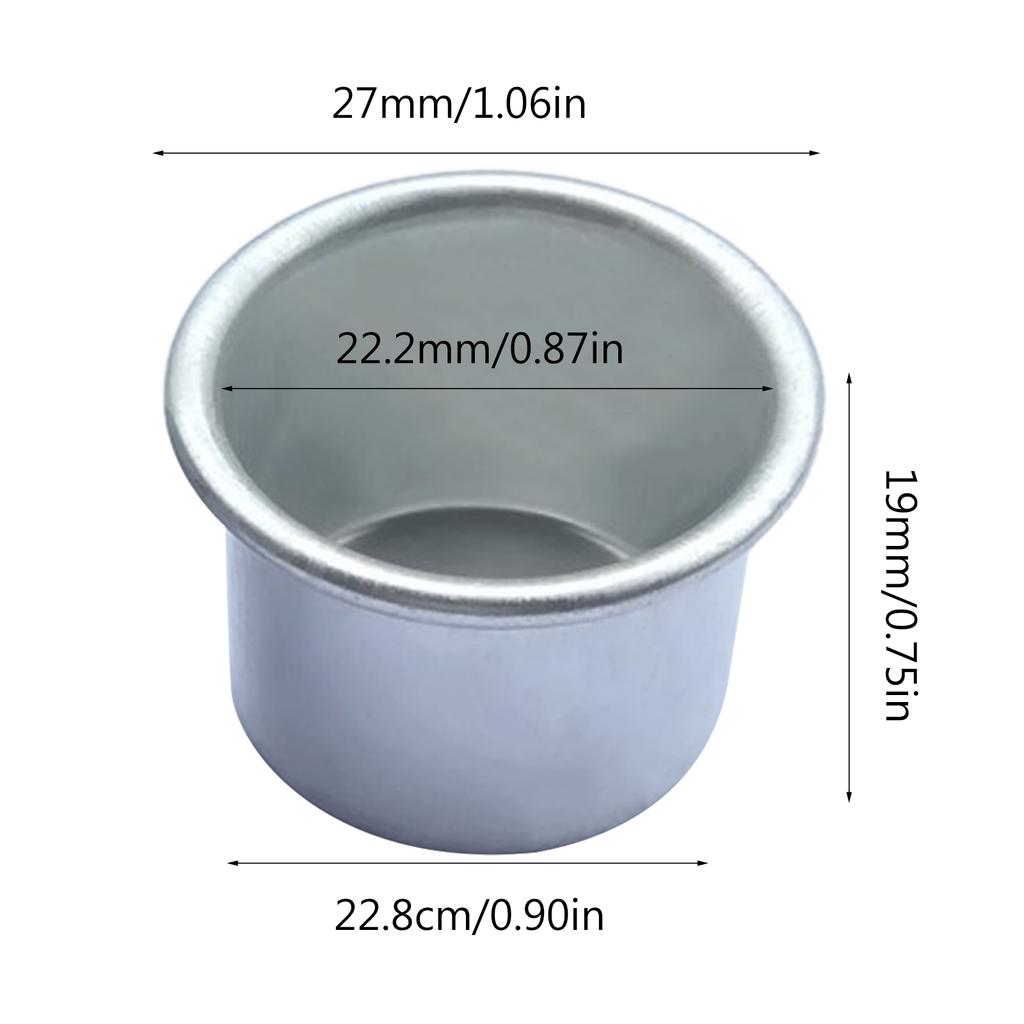 50pcs Mini Candle Cup Holder Christmas Candlestick Jar Container Empty Storage Aluminum Candelabra for Dining Home Party