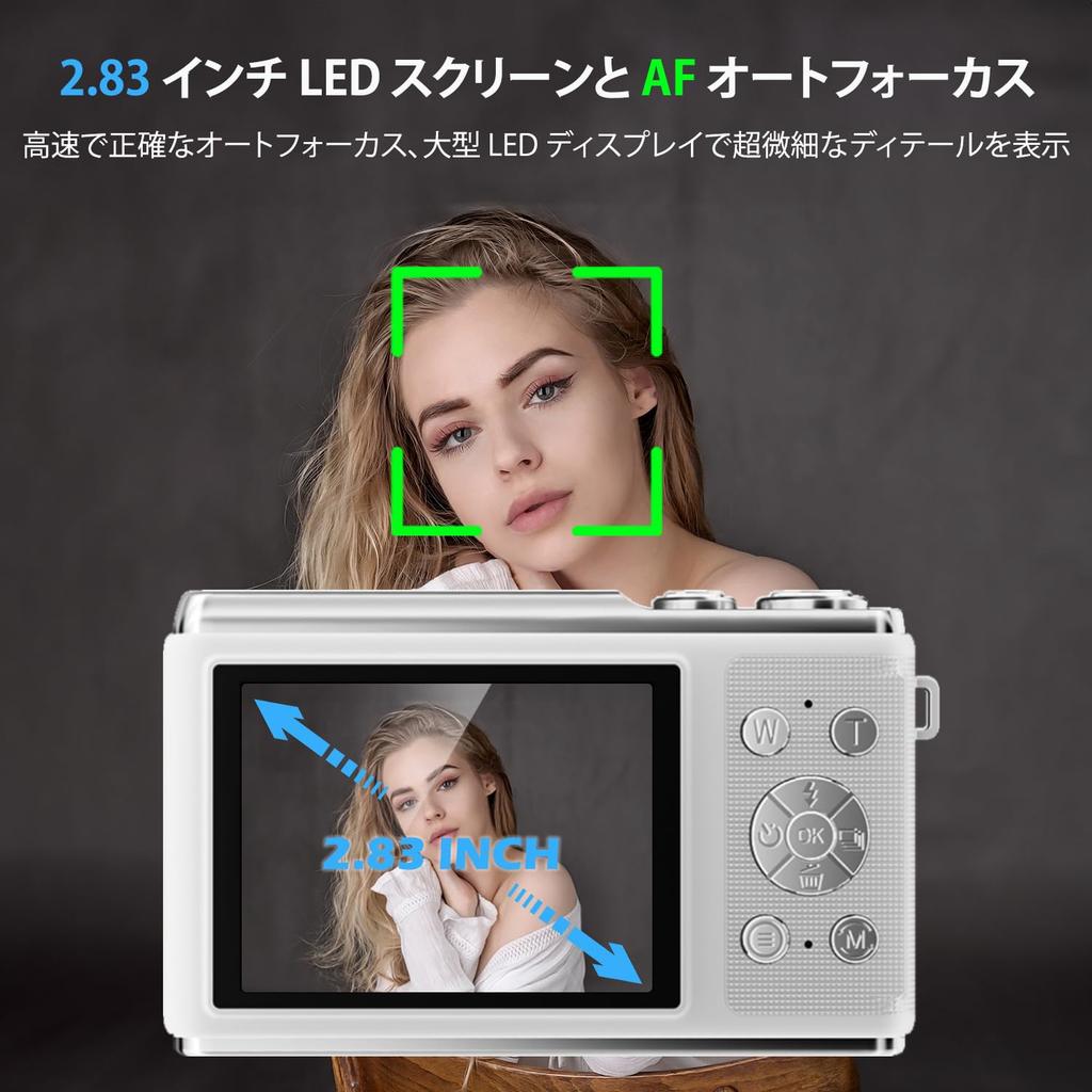 Digital Camera Video 50 with 32GB Micro SD AF Compact Large 16x Image Large Japanese Instruction Ideal for Students and School Trip [4K Recording,
