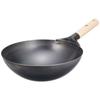 Endo Shoji Wok, Beijing Style, 33cm, Wooden Handle, One-Handed, Size: 330 X Depth: 106mm, Weight: 1300g, Material: Iron, A Staple In Chinese Cuis