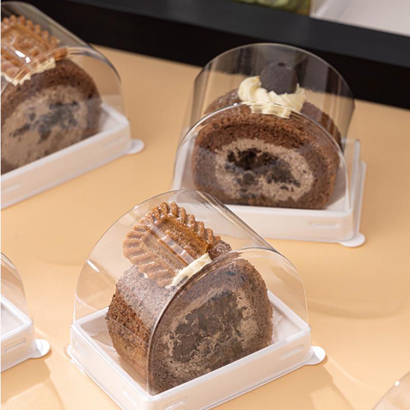 10 шт., коробка для торта-мусса с крышкой, рулет, упаковочные коробки для десертов, контейнеры для хранения еды на свадьбу, день рождения, детский душ, вечеринку