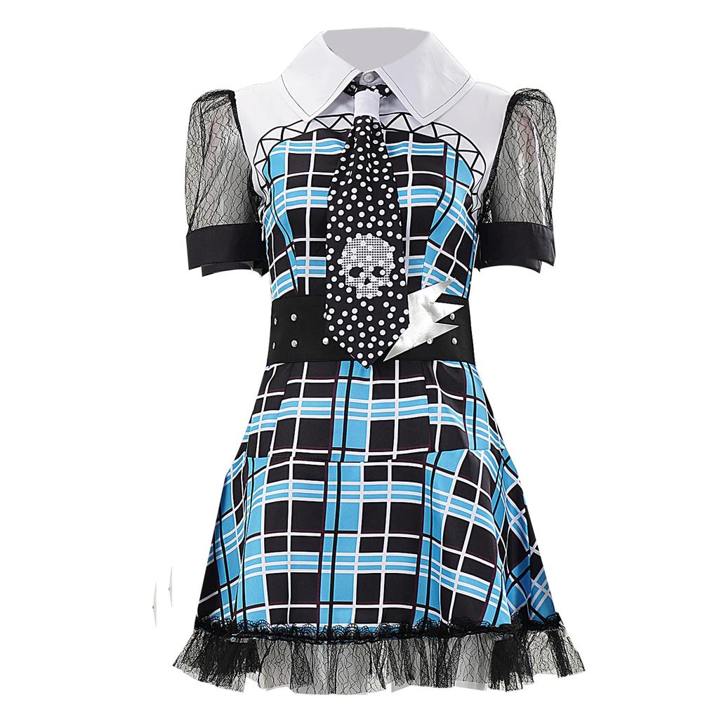 Frankie Stein Cosplay Costumes Anime Monster School Roleplay Suit Franky Stein Cosplay Dress Halloween Carnival Party Dresses