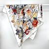 Silk Scarf Women'S Silk Spring And Autumn White Garden Mulberry Silk Scarf Multi-Functional Large Shawl