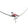 7bis [P8239] - Браслет ручной работы "Фламинго" серебристо-розовый - 18x10 мм