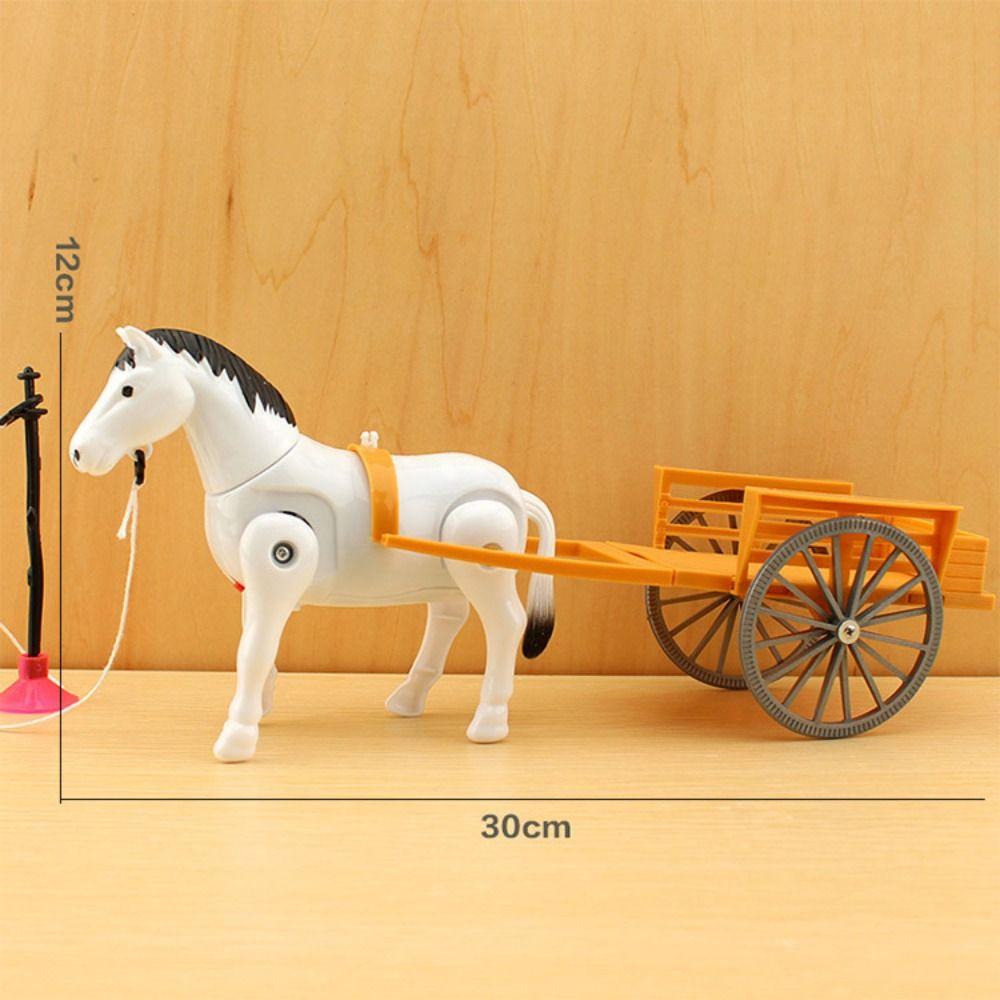 Plastic Electric Horse Model Funny Simulation Toys Horse Circling Toy Children Early Learning Tool