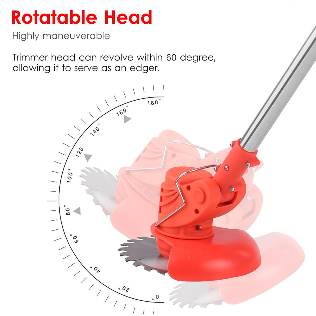 Аккумуляторный триммер-кромкорез 21 В, питание от аккумулятора, электрокоса, электрический кусторез, ножницы для травы, кусторез с 4 Ач