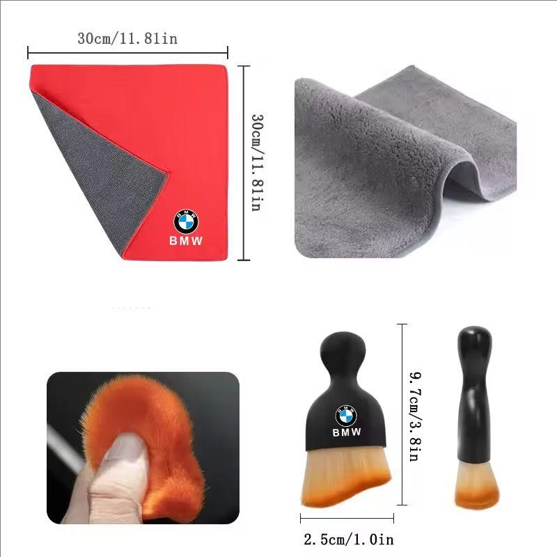 IAMS9 Microfiber Towel Car Cleaning Care Accessories /Sticker For BMW M M3 M5 M6 E36 E46 E91 F48 F25 F10 F20 F30 X1 X3 X5 Motorcycle