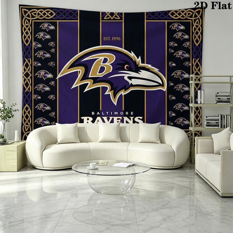 Baltimore Ravens Wall Tapestry Aesthetic Wall Hanging Printed Fabric Blanket Decorative Tapestries for Bedroom Living Room Home Decor