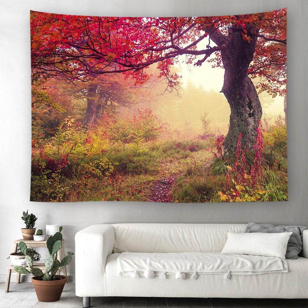 Beautiful Nature Landscape Tapestry Forest Trail Tapestry Tree Trail Tapestry Wall Hanging Bedroom Living Room Background Cloth
