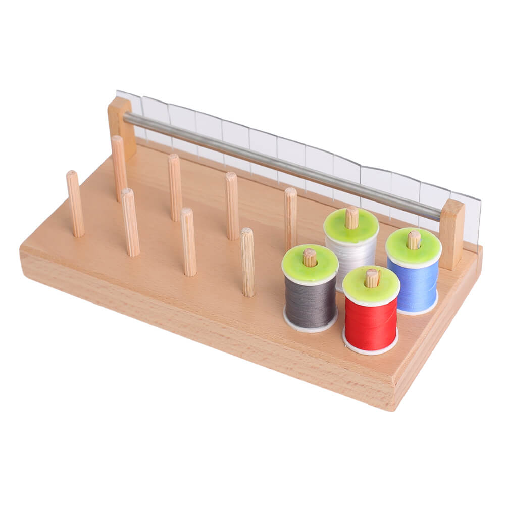 Raprance Wooden Spools Thread Holder Stand, Thread Organizer for Fly Fishing Tying Materials