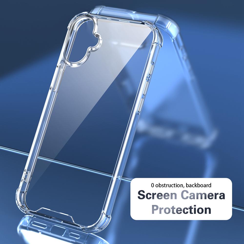 KEYSION Противоударный прозрачный чехол с четырьмя углами для Samsung A06 4G 5G Мягкий TPU+PC Прозрачная задняя крышка для телефона для Galaxy A06 5G