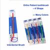 1 Pcs V Shape Orthodontic Tooth Brushes V Shape Bristle Brace Teeth Deep Hygiene Clean Toothbrush Oral Care