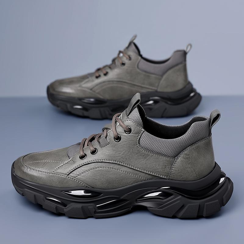 Высококачественная брендовая мужская повседневная обувь из натуральной кожи, оксфордские туфли на толстой подошве, простые белые мужские кроссовки для бега и походов на открытом воздухе