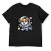 Corgi Astronaut T-Shirt Cotton Graphic Tees New Edition Quick-drying Blue Archive Men's T Shirts