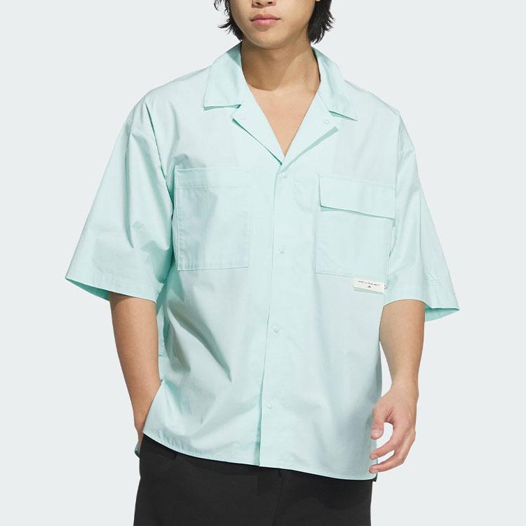 Adidas Рубашка с коротким рукавом с графическим рисунком MBTI, повседневные свободные мужские топы с аниме-принтом, светло-голубые JN4512